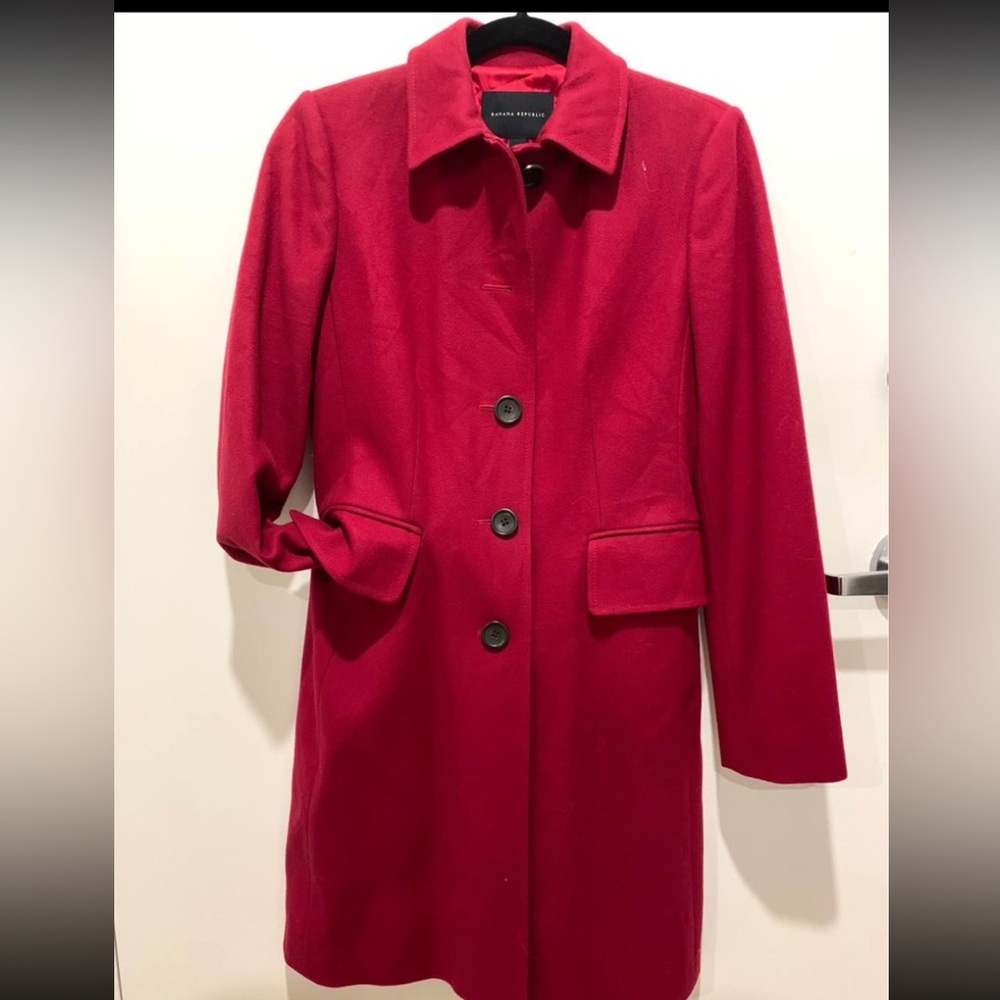 Red Banana Republic Wool Coat